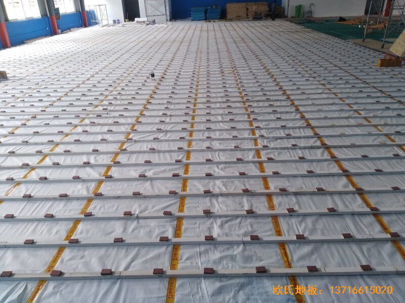 江蘇江陰市榜樣體育俱樂部體育地板鋪設案例2