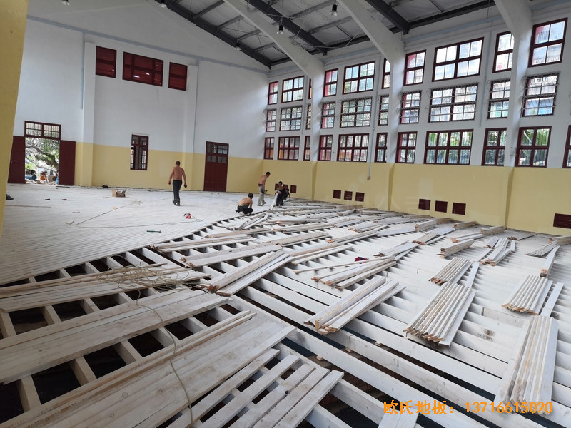 福建中國女排中國隊訓練基地排球場館體育地板鋪設案例2