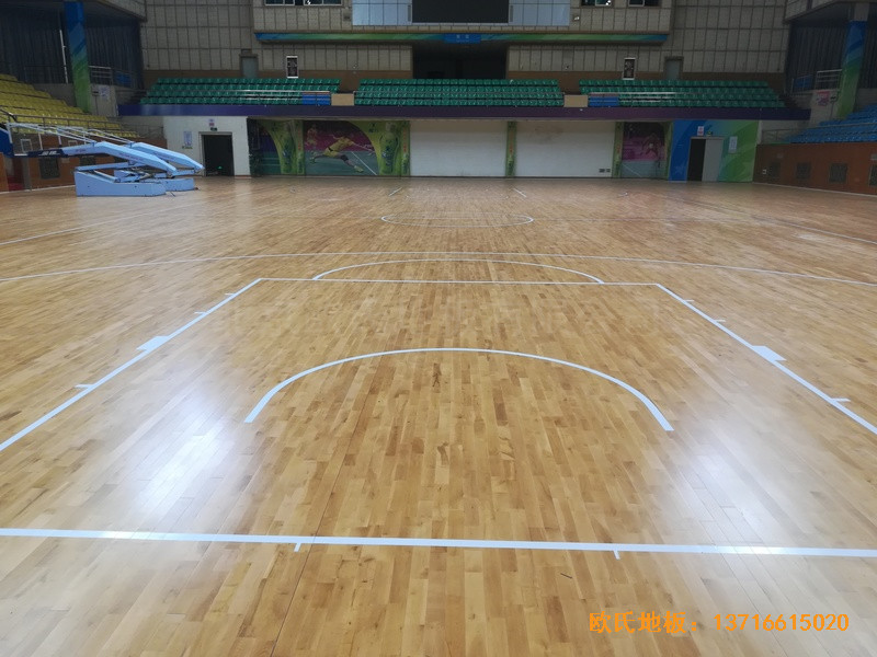 贛州體育館運動木地板鋪設案例2