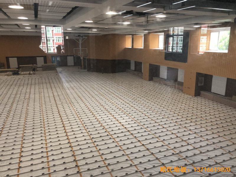 北京昌平新東方體育館體育木地板施工案例2