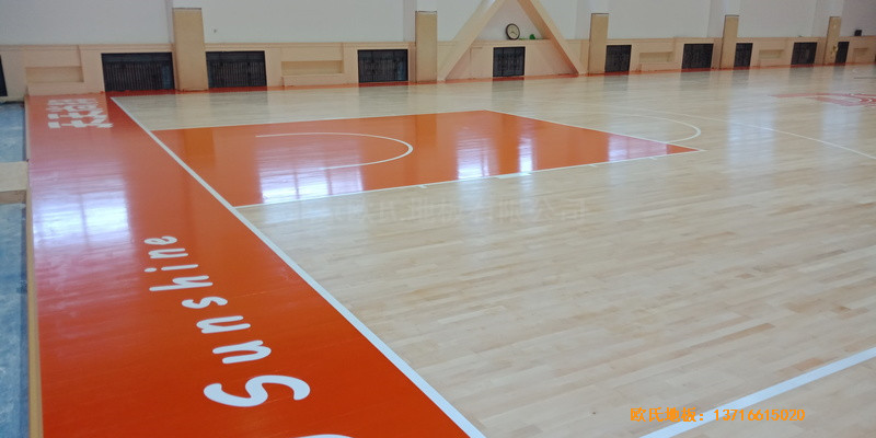 北方溫泉會議中心籃球館體育地板鋪設案例4