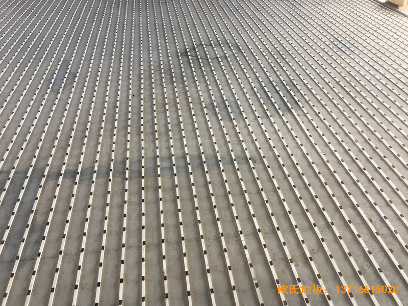 山西交城新天源藥業體育館體育木地板鋪裝案例1