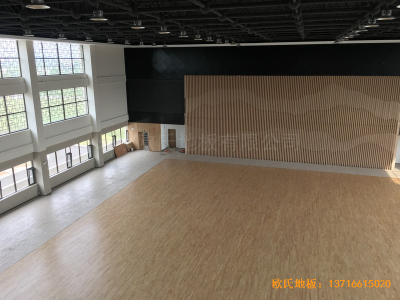 山西交城新天源藥業體育館體育木地板鋪裝案例3