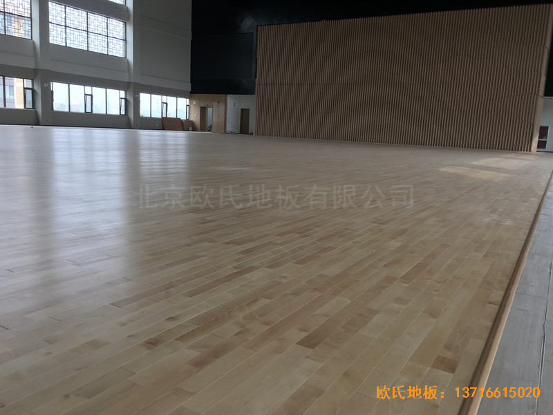 山西交城新天源藥業體育館體育木地板鋪裝案例4