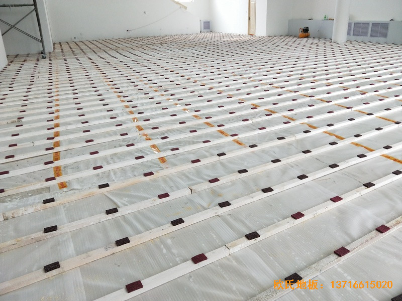 山西長冶高河能源運動館運動木地板施工案例1