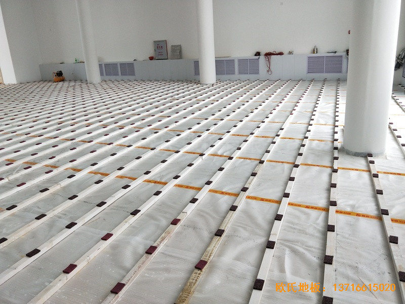 山西長冶高河能源運動館運動木地板施工案例2