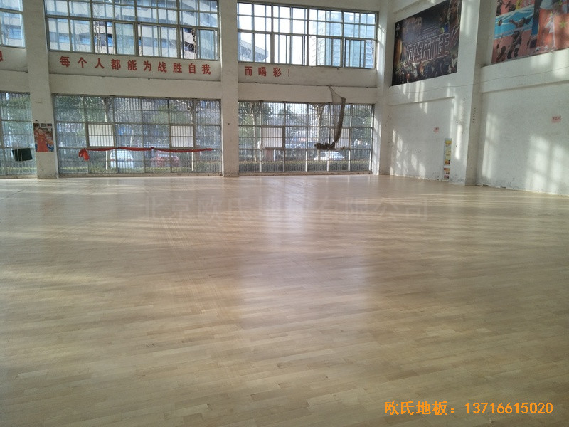 江蘇沭陽如東實驗學校運動館體育木地板鋪設案例5