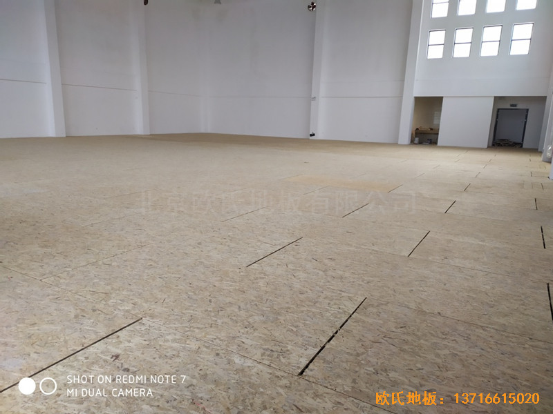 浙江寧波熱電公司籃球館運動地板鋪設案例3