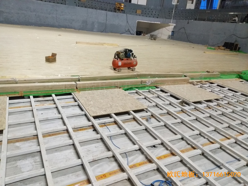 湖南黃花坪體育館運動地板鋪設案例2