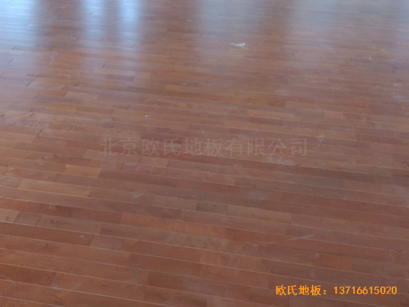 甘肅天水清水縣農業學院籃球館體育木地板安裝案例4