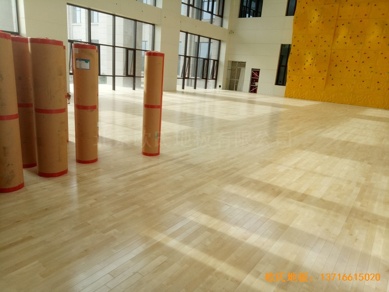 內蒙古烏蘭察布公安局訓練廳體育地板安裝案例4