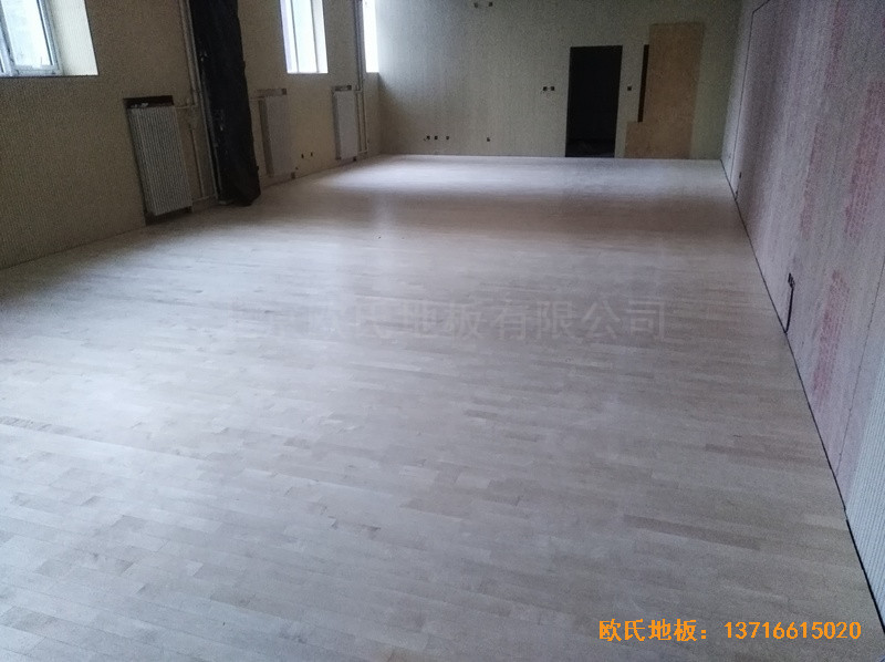 北京朝陽運動館體育地板施工案例0