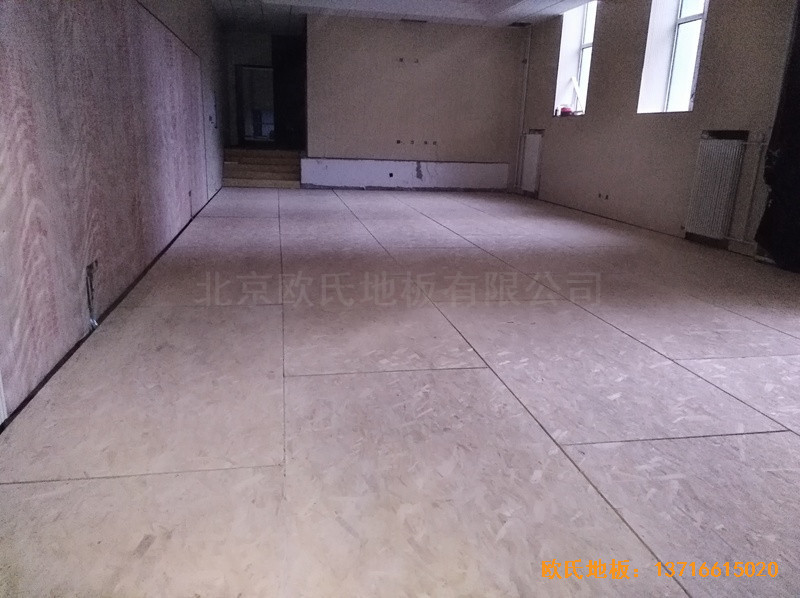 北京朝陽運動館體育地板施工案例3