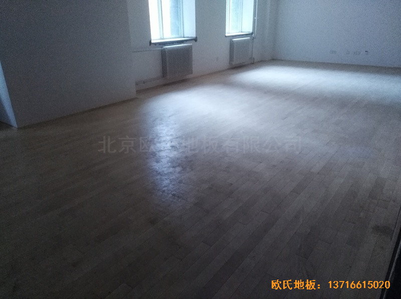 北京朝陽運動館體育地板施工案例5