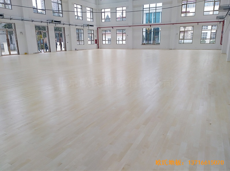 北京良鄉1534部隊運動館體育木地板鋪裝案例0