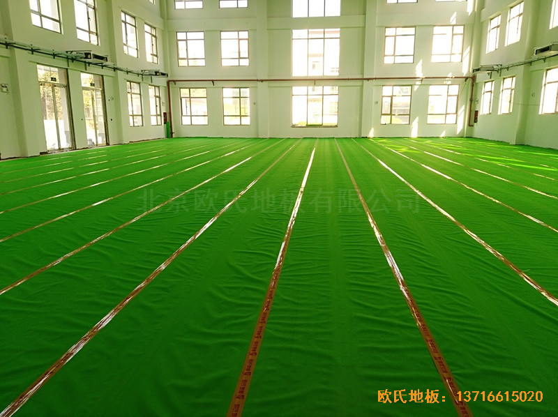 北京良鄉1534部隊運動館體育木地板鋪裝案例3