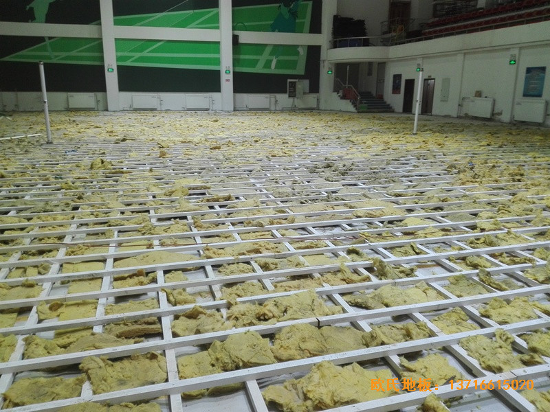 吉林國電雙遼發電廠體育館運動地板安裝案例1