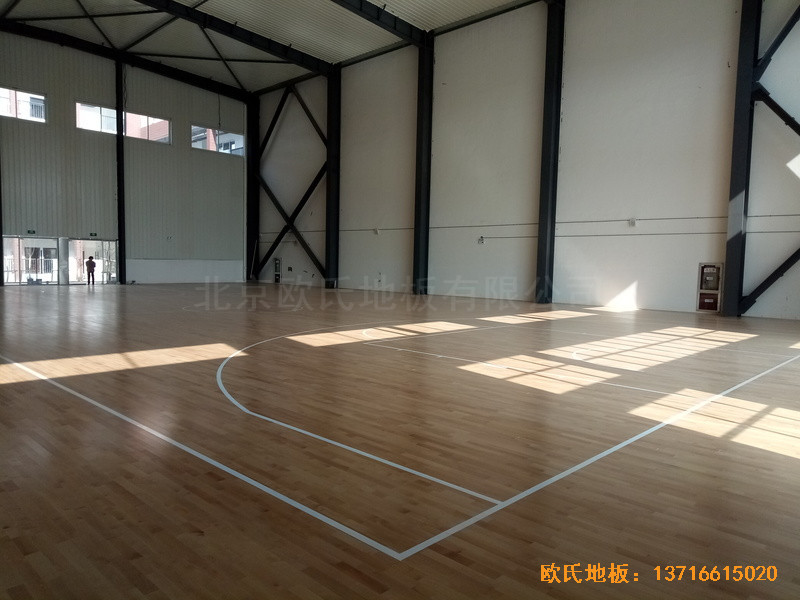 安徽太陽城小學體育館體育地板鋪設案例0