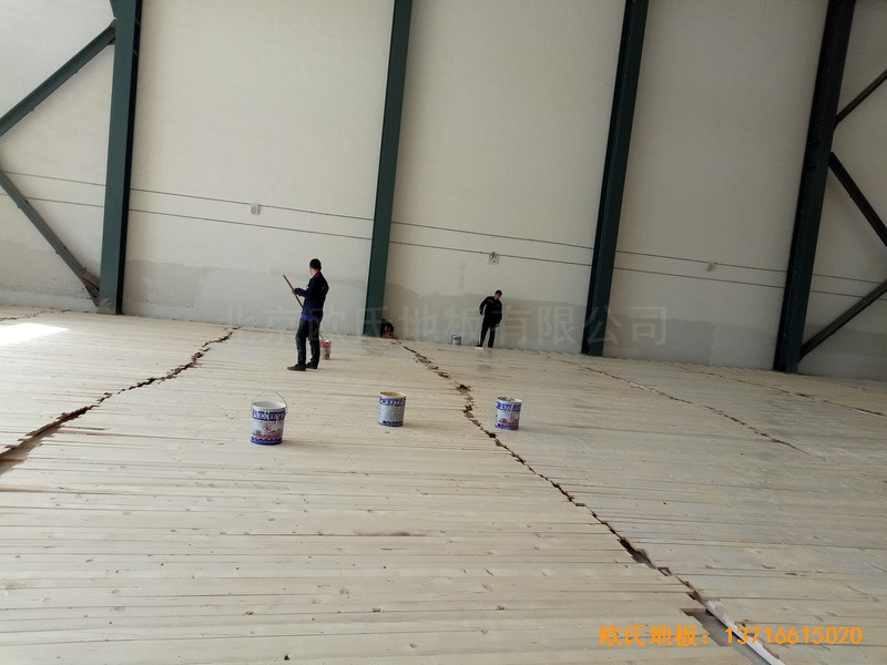 安徽太陽城小學體育館體育地板鋪設案例2