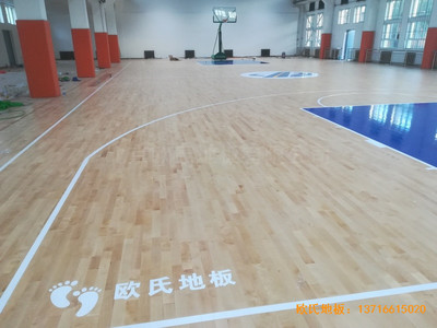 新疆昌吉職工活動中心運動木地板安裝案例