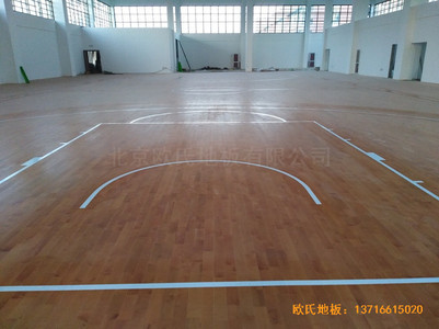 江蘇徐州悅城小學籃球館運動木地板鋪設案例