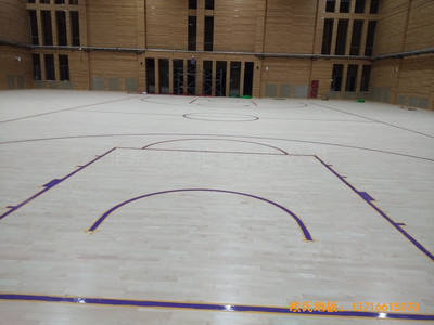 河北雄縣第三高中籃球館運動地板鋪裝案例