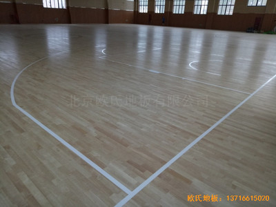 浙江臺州路北街道籃球館體育地板鋪裝案例