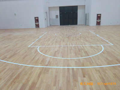 銀川北師大銀川小學籃球館運動木地板安裝案例